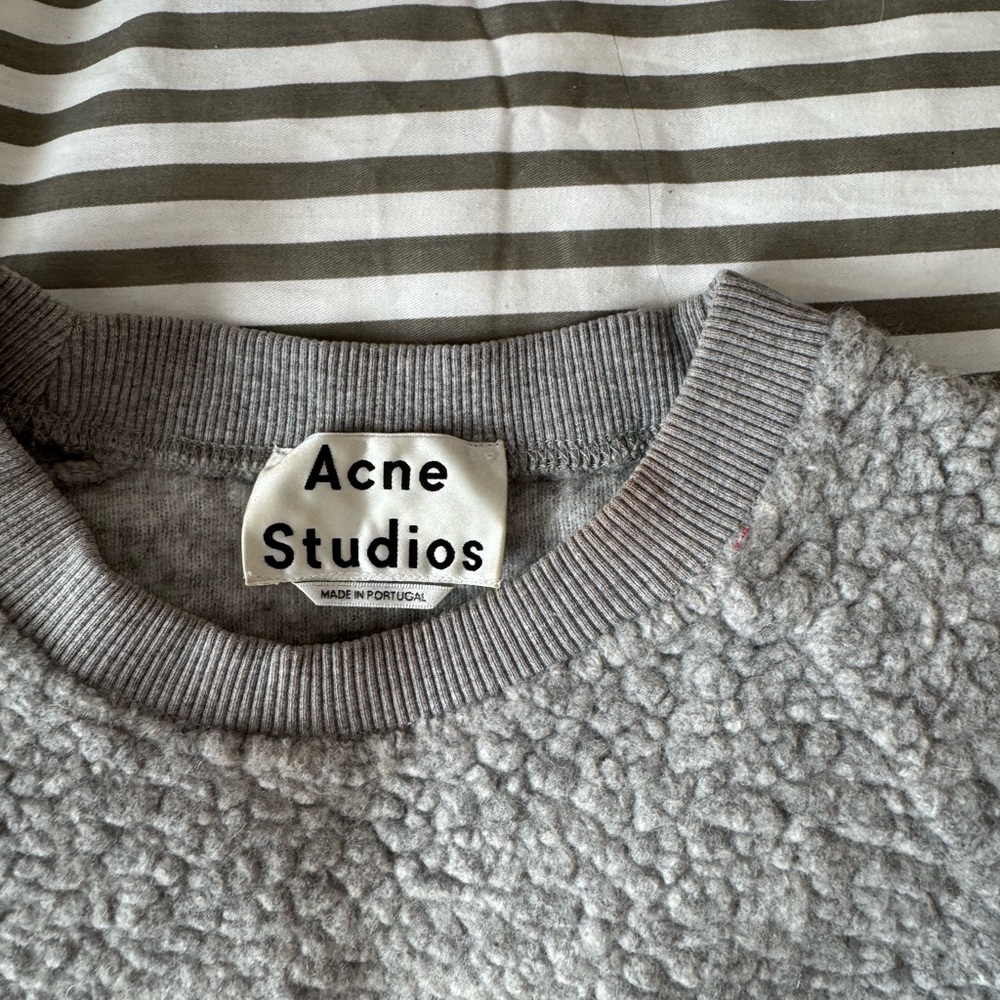 Acne Studios Gray Textured Sweater - Picture 4 of 6